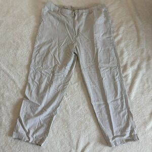 Paradise Collection Linen Blend Elastic Waist Casual Pants‎ Men's XXL Comfort